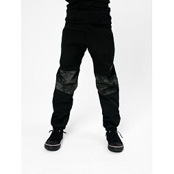 Dětské softshellové kalhoty Drexiss s fleecem black-army
