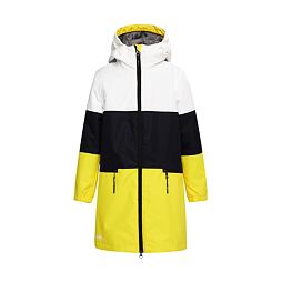 Dívčí nepromokavý kabát Huppa Hanka white/yellow