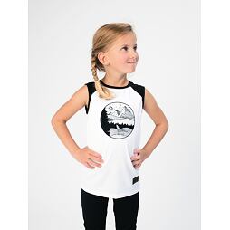 Dětské funkční UV tílko Drexiss CoolMax white/black wolf