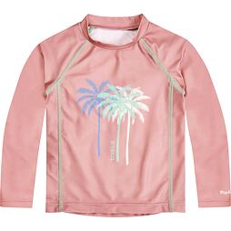 Dětské UV třičko Playshoes Palmy coral - dlouhý rukáv
