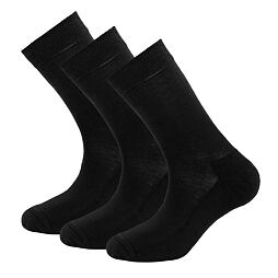 Funkční ponožky s merinem Devold daily medium středně silné black 3 páry
