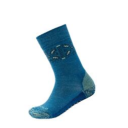 Dětské funkční ponožky s merinem Devold Multi Medium Kid Sock s protiskluzem blue