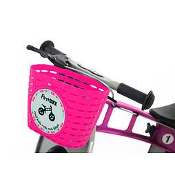 Dětský košík na odrážedlo FirstBIKE růžový