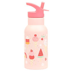 Dětská nerezová termo lahev A Little Lovely Company s brčkem 350 ml zmrzlina