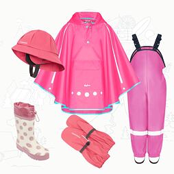 Dětský outfit do deště Playshoes - růžový