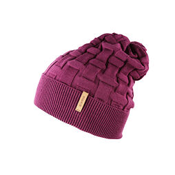 Dětská pletená merino čepice Kama B100 purpurová