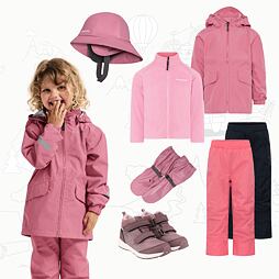 Dětský nepromokavý outfit Didriksons Norma - heather pink