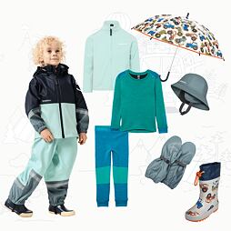Dětský outfit do deště Didriksons Ocean mint