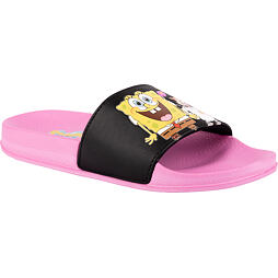 Dětské pantofle Coqui Stepy dk. pink / black SB