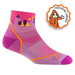 Dětské funkční ponožky s merinem Darn Tough Lightweight With Cushion- violet