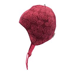 Dětská funkční čepice s merinem Devold zavazovací beetroot