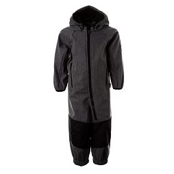 Dětská softshellová kombinéza Huppa Adal dark gray/black REFLEX