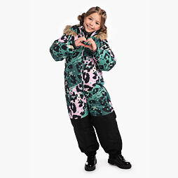Dětská zimní kombinéza Huppa Wille 2 dark green pattern / black