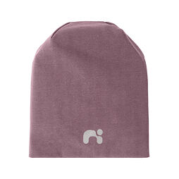 Dětská čepice Name It Moppy beanie s reflexním logem - grape shake