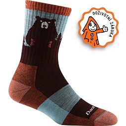 Funkční ponožky s merinem Darn Tough Bear Town Lightweight with Cushion - burgundy