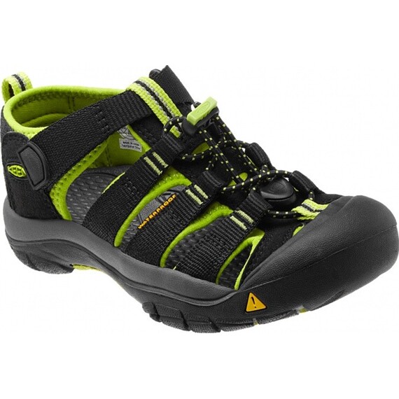 Dětské sandály KEEN Newport H2 black/lime green