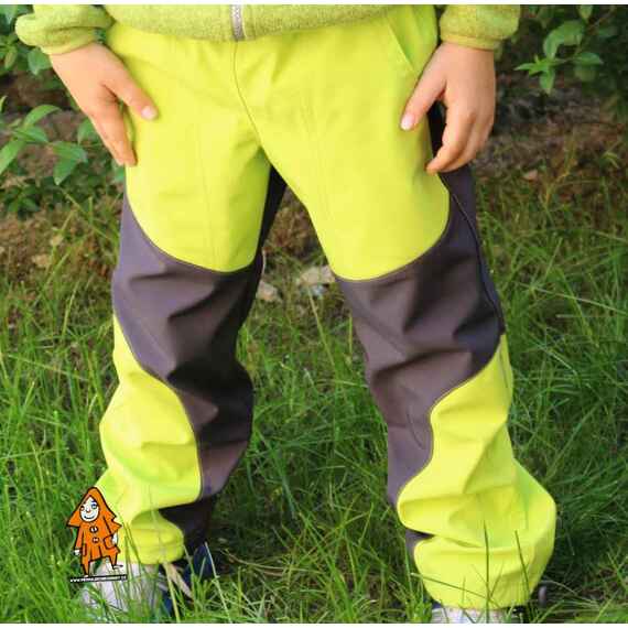 Dětské softshellové kalhoty Fantom do nápletu outdoor signální žluto černá