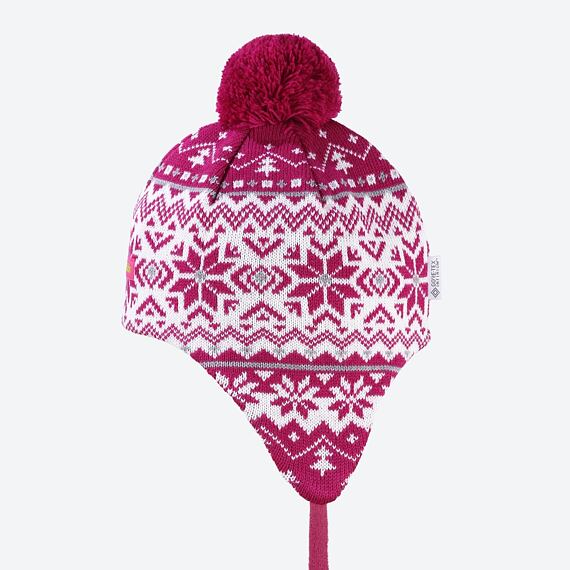 Dětská pletená čepice Kama BW22 WINDSTOPPER s merinem růžová
