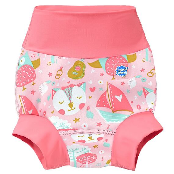 Dětské plenkové plavky Splash About Happy Nappy Sova a kočička