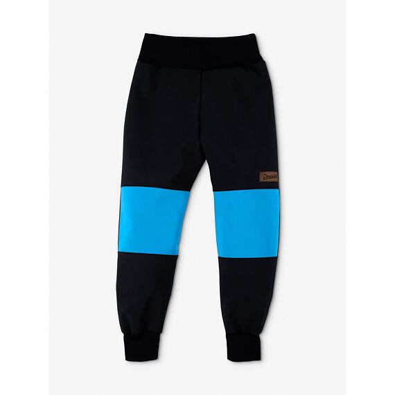 Dětské softshellové kalhoty Drexiss s fleecem black blue