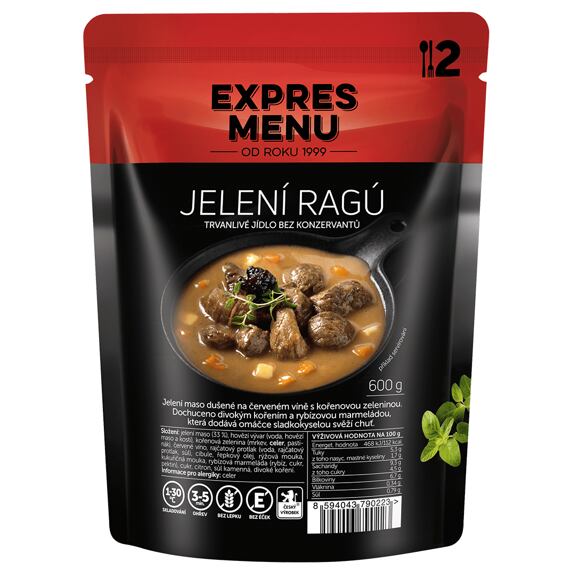 Jelení ragú Expres menu 2 porce