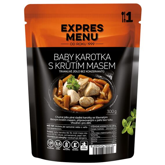 Baby karotka s krůtím masem Expres menu 1 porce