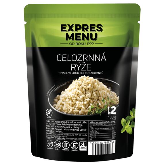 Celozrnná rýže Expres menu 2 porce