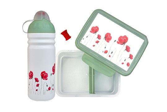SET ZDRAVÁ LAHEV A ZDRAVÁ SVÁČA svačinový box a lahev 0,7l Vlčí mák