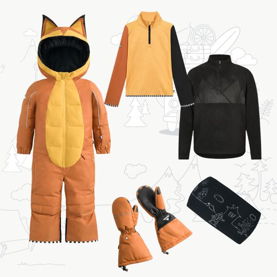 Dětský zimní outfit WeeDo Foxdo Golden Brown