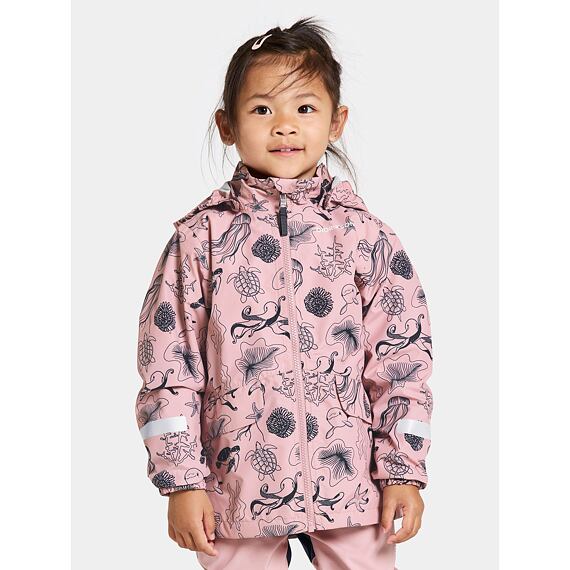 Dětská nepromokavá bunda Didriksons Norma ocean soft pink - ROSTOUCÍ