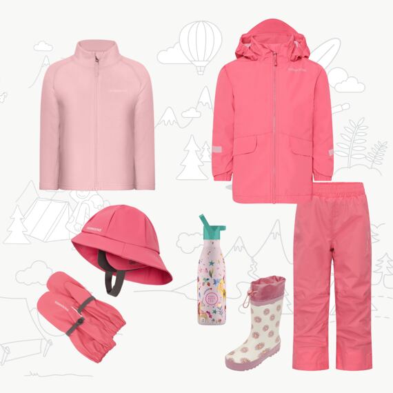 Dětský nepromokavý outfit Didriksons Norma - dusty azalea