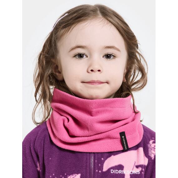 Dětský fleecový nákrčník Didriksons Monte neckwarmer sweet pink 2 pack