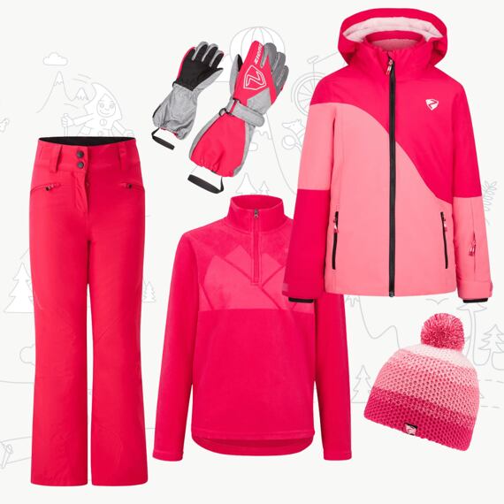 Dětský zimní outfit Ziener pro juniory Avine - pink
