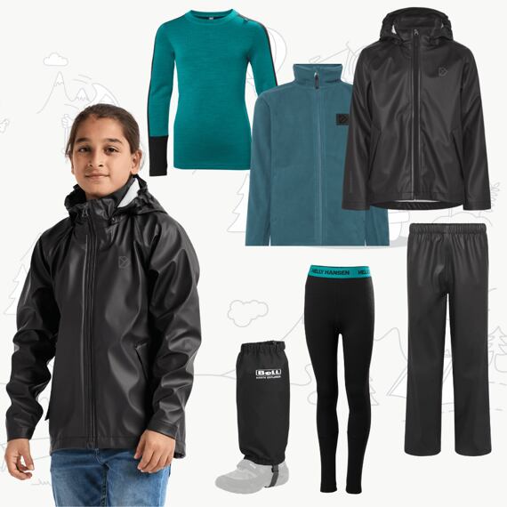 Dětský outfit do deště Didriksons pro juniory black
