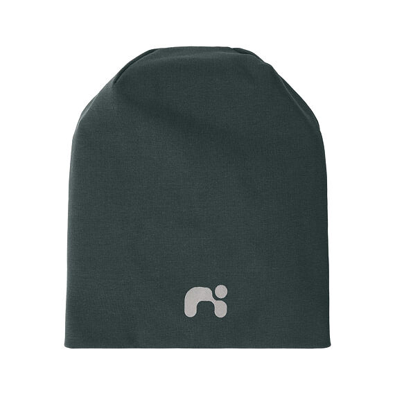 Dětská čepice Name It Moppy beanie s reflexním logem - green gables