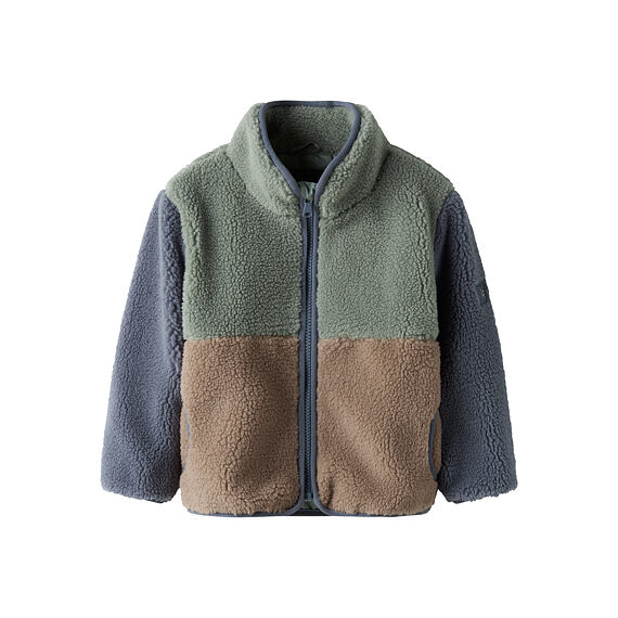 Dětská fleecová mikina Name It Sherpa - chinois green