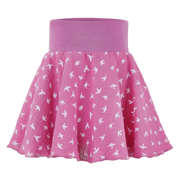 Dětská kolová sukně Little Angel Vlaštovky - tm. starorůžová