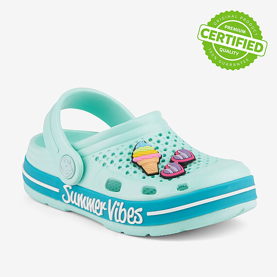 Dětské sandály Coqui Lindo lt. mint / turquoise summer + amulety