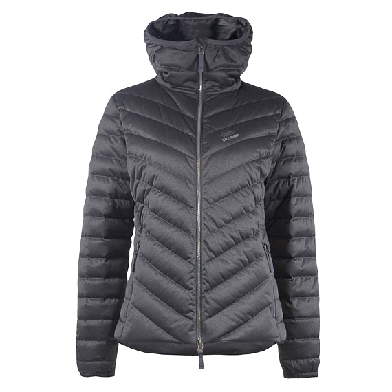Péřová bunda Down Hood Deluxe SKHOOP - grey SBALITELNÁ