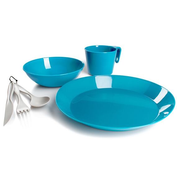 Jídelní sada pro 1 osobu GSI Outdoors Cascadian 1 Person Table set Set sky blue