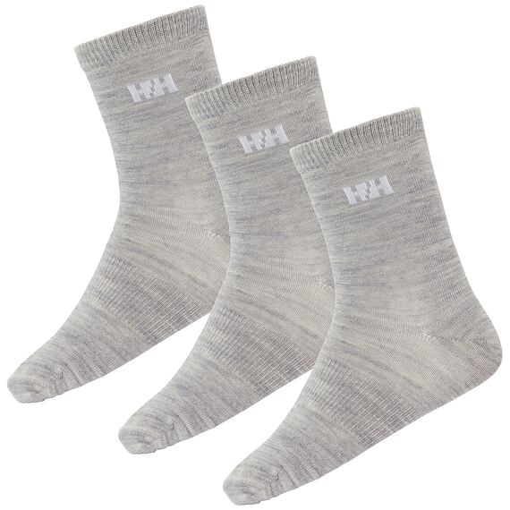 Dětské zimní ponožky Helly Hansen s merino vlnou K Wool Sock grey melange 3 pack