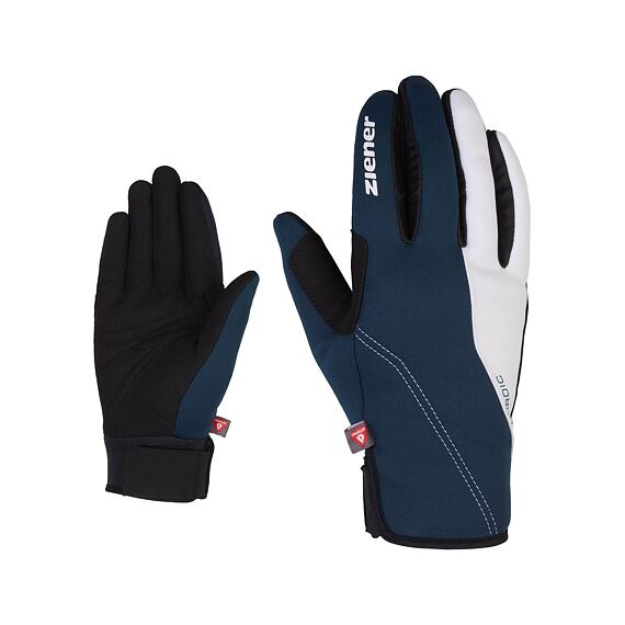 Dámské zimní rukavice Ziener Ultimana Crosscountry dark navy/white - prstové