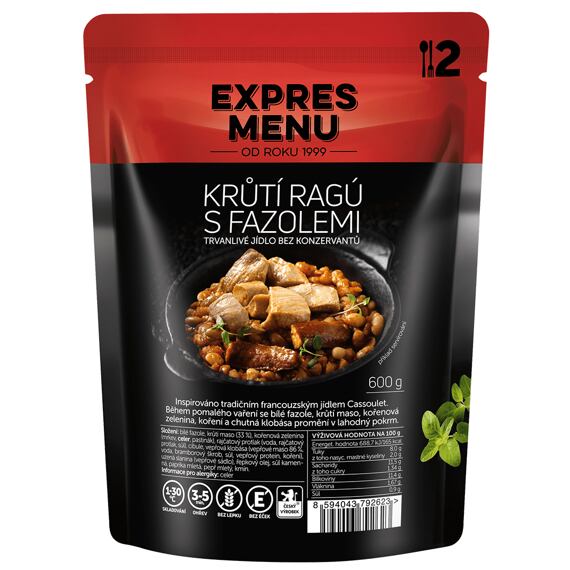 Krůtí ragú s fazolemi Expres menu 2 porce