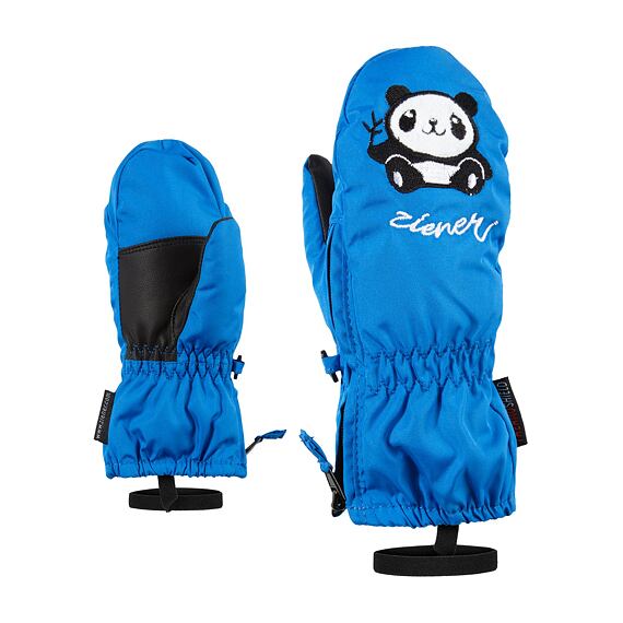 Dětské zimní rukavice Ziener Le ZOO MINIS persian blue - celorozepínací palčáky s poutkem