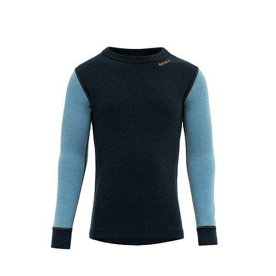 Dětské funkční tričko s merinem Devold Expedition Silk ink s dlouhým rukávem