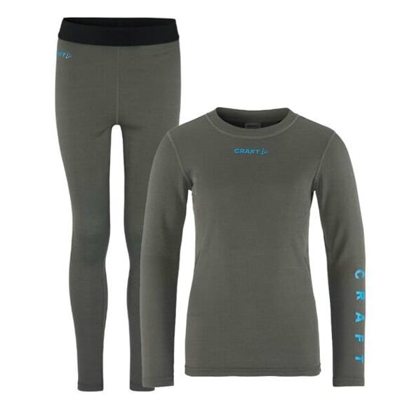 Dětské termoprádlo Craft Core set Warm Baselayer šedé