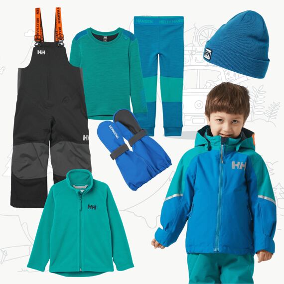 Dětský zimní outfit Helly Hansen - cerulean blue