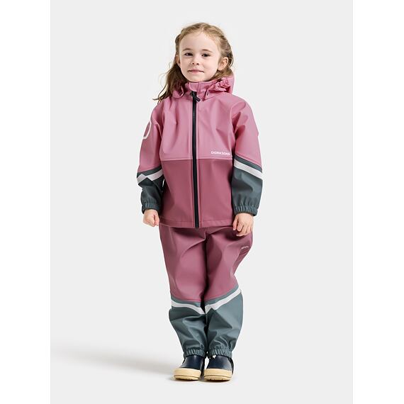 Dětský set do deště Didriksons Waterman light heather pink