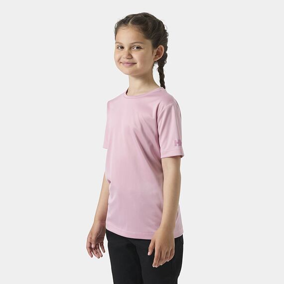 Dětské funkční UV tričko Helly Hansen Jr Tech krátký rukáv - pink lavender