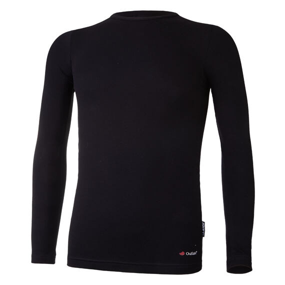 Dětské UV tričko BARIDI wear Outlast® Jr DR tenké - černé